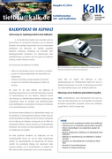 Kalkhydrat im Asphalt