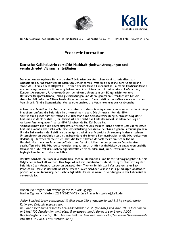 Anlage 2 - Pressemitteilung Nachhaltigkeitsanstrengungen 