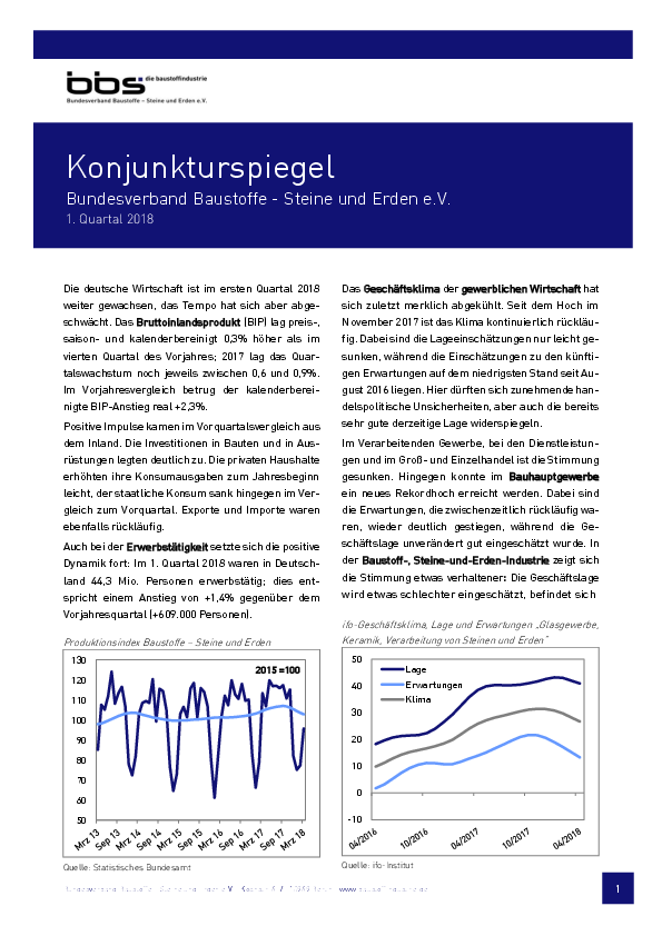 Anlage 14	- Konjunkturspiegel für das I. Quartal 2018 