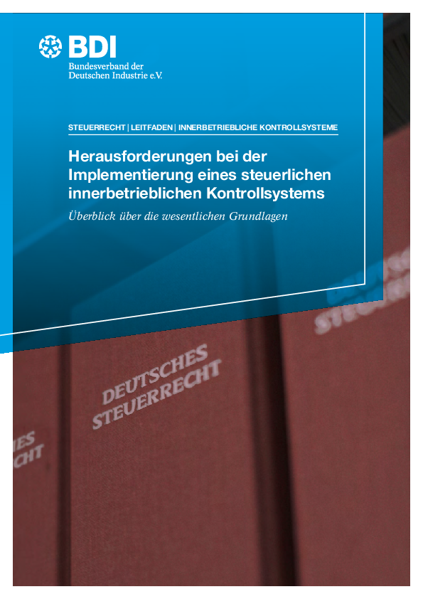 Anlage 13 - BDI-Leitfaden zur Implementierung eines steuerlichen innerbetrieblichen Kontrollsystems 